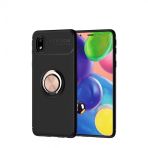 Kny Samsung Galaxy M01 Core Kilif Yuzuklu Manyetik Ravel Silikon Rose Gold