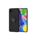 KNY Samsung Galaxy M01 Core Kılıf Yüzüklü Manyetik Ravel Silikon Siyah