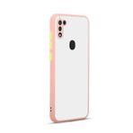 KNY Samsung Galaxy M11 Kılıf Renkli Kenarlı Kamera Korumalı Buzlu Hux Kapak Pembe