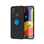 KNY Samsung Galaxy M11 Kılıf Yüzüklü Manyetik Ravel Silikon Mavi