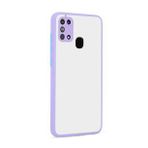 KNY Samsung Galaxy M31 Kılıf Silikon Kenarlı Kamera Korumalı Buzlu Hux Kapak Mor