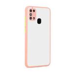 KNY Samsung Galaxy M31 Kılıf Silikon Kenarlı Kamera Korumalı Buzlu Hux Kapak Pembe