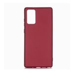 KNY Samsung Galaxy Note 20 Kılıf Ultra Ince Mat Silikon - Bordo