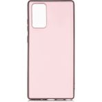 Kny Samsung Galaxy Note 20 Kilif Ultra Ince Mat Silikon Rose Gold