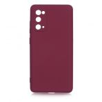 KNY Samsung Galaxy S20 FE Kılıf Kamera Korumalı İçi Süet Mara Lansman Silikon Bordo
