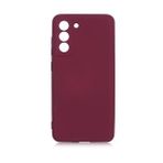 KNY Samsung Galaxy S21 FE Kılıf Kamera Korumalı İçi Süet Mara Lansman Silikon Bordo