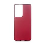 Kny Samsung Galaxy S21 Ultra Kılıf Ultra Ince Mat Silikon - Bordo