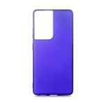 Kny Samsung Galaxy S21 Ultra Kılıf Ultra Ince Mat Silikon - Mavi
