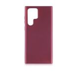 KNY Samsung Galaxy S22 Ultra Kılıf Ultra İnce Mat Silikon Bordo