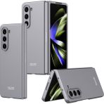 Kny Samsung Galaxy Z Fold 5 Kılıf Ultra Korumalı Sert Kıpta Kapak - Açık Gri