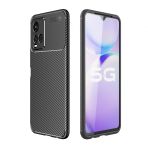 Kny Vivo Y21s Kilif Karbon Desenli Lux Negro Silikon Siyah