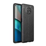 KNY Xiaomi Mi 10T Lite Kılıf Deri Desenli Lux Niss Silikon Siyah