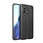 KNY Xiaomi Mi 11 Kılıf Deri Desenli Lux Niss Silikon Siyah