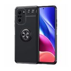 KNY Xiaomi Poco F3 Kılıf Yüzüklü Manyetik Ravel Silikon Siyah