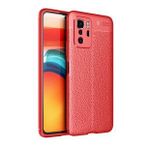 KNY Xiaomi Poco X3 GT Kılıf Deri Desenli Lux Niss Sililkon Kırmızı