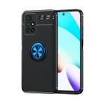 Kny Xiaomi Redmi 10 Kılıf Yüzüklü Manyetik Ravel Silikon - Mavi