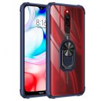 KNY Xiaomi Redmi 8 Kılıf Silikon Kenarlı Renkli Mayetik Yüzüklü Mola Kapak Lacivert