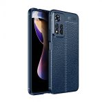 Kny Xiaomi Redmi Note 11 Pro Kılıf Deri Desenli Lux Niss Silikon - Lacivert