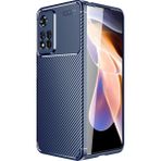 Kny Xiaomi Redmi Note 11 Pro Kılıf Karbon Desenli Lux Negro Silikon - Lacivert