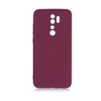 KNY Xiaomi Redmi Note 8 Pro Kılıf Kamera Korumalı İçi Süet Mara Lansman Silikon Bordo