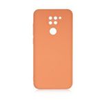 KNY Xiaomi Redmi Note 9 Kılıf Kamera Korumalı İçi Süet Mara Lansman Silikon Turuncu