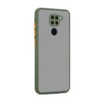 KNY Xiaomi Redmi Note 9 Kılıf Silikon Kenarlı Kamera Korumalı Buzlu Hux Kapak Yeşil