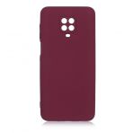KNY Xiaomi Redmi Note 9 Pro Kılıf Kamera Korumalı İçi Süet Mara Lansman Silikon Bordo