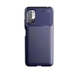 KNY Xiaomi Redmi Poco M3 Pro Kılıf Karbon Desenli Lux Negro Silikon Lacivert