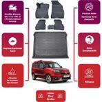 Ko Kaliteoto Fiat Doblo 2019 Model Bagaj Havuzu+4d Araca Özel Havuzlu Paspas Takımıı Maxii - Siyah