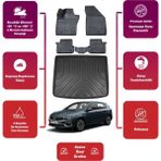 Ko Kaliteoto Fiat Egea Hatchback 2021 Model Tamir Kitli Bagaj Havuzu+4d Araca Özel Havuzlu Paspas Takımıı Maxii - Siyah