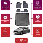 Ko Kaliteoto Fiat Egea Stw 2024 Model Üst Bagaj Havuzu+4d Araca Özel Havuzlu Paspas Takımıı Maxii - Siyah