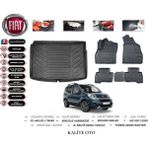 Ko Kaliteoto Fiat Fiorino 2016 Model 3D Bagaj Havuzu+4d Havuzlu Paspas Setii - Siyah