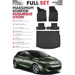 ko kaliteoto Renault Megane 3 Hatchback 2012 Model 3D Esnek Bagaj Havuzu 4D Havuzlu Paspas Seti