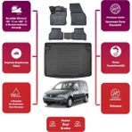Ko Kaliteoto Volkswagen Caddy 2009 Model Bagaj Havuzu+4d Araca Özel Havuzlu Paspas Takımıı Maxii - Siyah