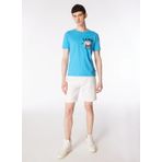 Ko Samui Bisiklet Yaka Desenli Mavi Erkek T-Shirt KMTR S221 MINDSET_CRAFT&CO REGULAR