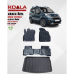 Koala Oto Tekstil Fiat Fiorino 2008 Sonrası 3D Havuzlu Paspas Seti Su Geçirmez - Siyah