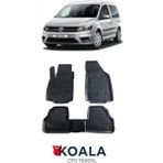 Koala Oto Tekstil Volkswagen Caddy (2011-2020) Koala 3D Havuzlu Paspas - Siyah