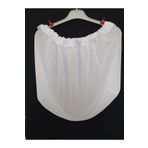 KobalBusiness Kafes tülü- beyaz multi şifon organze kurdeleli M-145 cm çevre ölçülü tül.