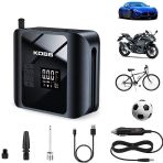 Kobb KB420 12 V Şarjlı Li-İon 150 PSI SOS Taşınabilir Dijital Basınç Göstergeli Led Aydınlatmalı Akıllı Lastik Şişirme Pompası