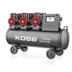 Kobb KBK100S 6.0 hp 100 lt 8 Bar Üç Motorlu Yağsız Sessiz Taşınabilir Hava Kompresörü