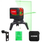 Kobb KBL92G 30 m Profesyonel Yatay ve Dikey Otomatik Hizalamalı Yeşil Çapraz Çizgi Lazer 2 Noktalı Şakül Lazer Distomat+Mini Tripod