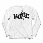 Kobe Braynt Black Mamba Nba Basketball Uzun Kollu Tişört Baskılı T-Shirt Beyaz