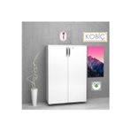Kobiç KobiÇ OfiS Dosya Dolabi KiLiTli Tam Kapak Mdflam Dolap 80X35X115 Cm (Beyaz)