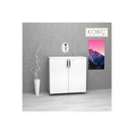KOBİÇ KOBİÇ OFİS DOSYA DOLABI KİLİTLİ TAM KAPAK SUNTALAM DOLAP 80X35X80 CM (BEYAZ)