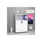Kobiç KobiÇ OfiS Dosya Dolabi KiLiTli Yarim Kapak Mdflam Dolap 80X35X115 Cm (Beyaz)