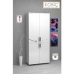 Kobiç Ofis Dosya Dolabı Kilitli Tam Kapak Mdflam Dolap 70X35X185 Cm (Beyaz)