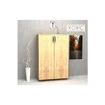 Kobiç Ofis Dosya Dolabı Kilitli Tam Kapak Suntalam Dolap 70X35X115 Cm (Meşe)