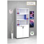 Kobiç Ofis Dosya Dolabı Kilitli Yarım Kapak Mdflam Dolap 70X35X185 Cm (Beyaz)