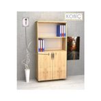 Kobiç Ofis Dosya Dolabı Kilitli Yarım Kapak Suntalam Dolap 80X35X150 Cm (Meşe)