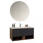 Kobos Elegant 100 Cm Banyo Dolabı Seti Miling Oak + Argento